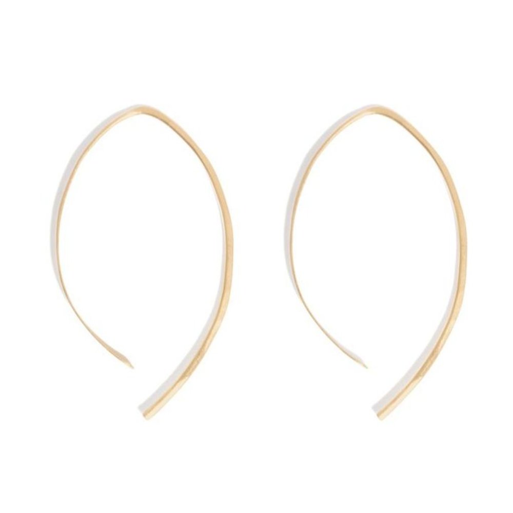 Wishbone Hoops - Recycled 14k Gold